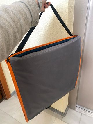 Tumbona playa plegable azul/naranja