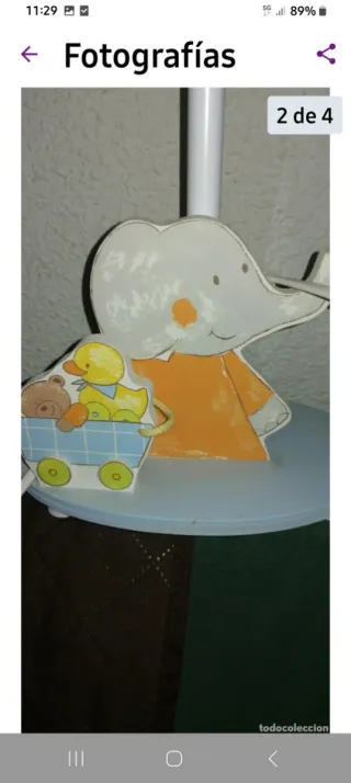 Lampara infantil elefante con carrito