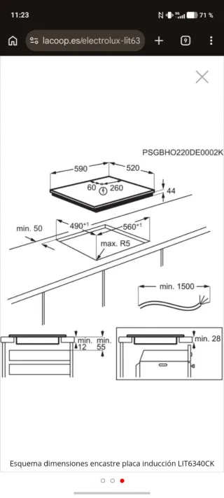 Placa Inducción Electrolux LIT6340CK