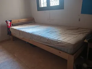 Cama individual de madera 200x90