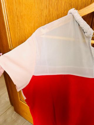 Camiseta Desigual coral transparencias XL