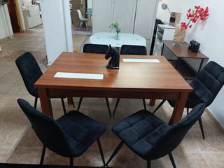 Mesa Comedor Extensible + 6 Sillas