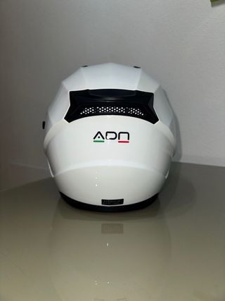 Casco de moto blanco integral