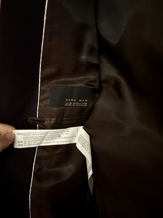 Americana Negra Hombre Zara