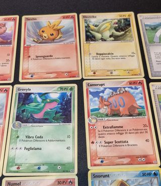 Lotto 12 Carte Pokémon EX Smeraldo (2005)