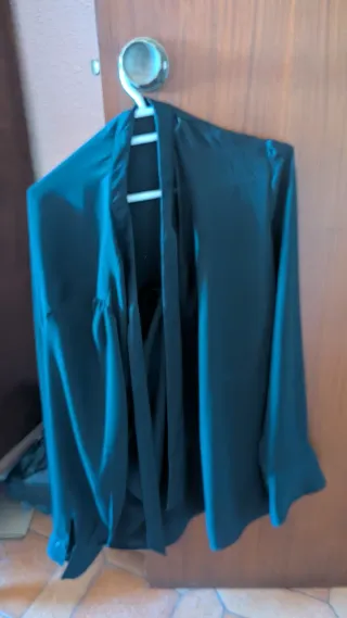 Camisa Yessica negra con lazo