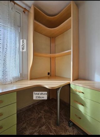 Litera + cama nido con colchones y muebles *OLESA