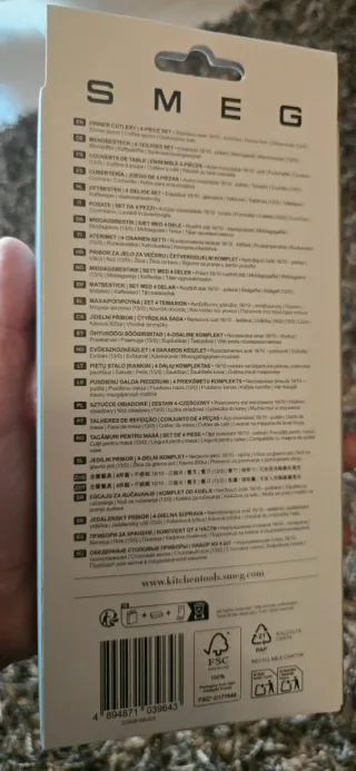 Conjunto Talheres SMEG Dinner Cutlery 4 Peças