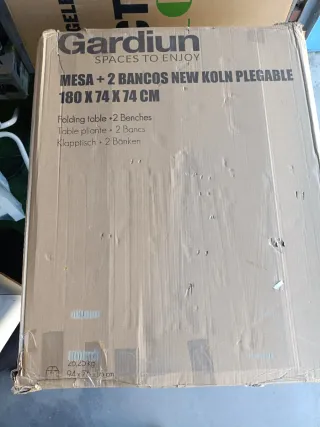 Gardiun Mesa Picnic Resina 180cm Bancos Plegables