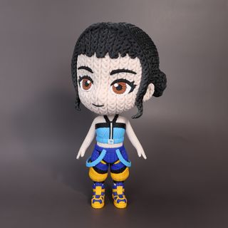 Zoey Figura Kpop Demon Hunters Textura Tejida 22cm