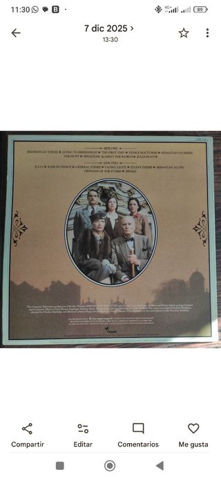 LP BSO Brideshead Revisited- Retorno a Brideshead