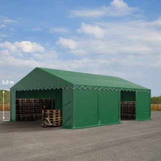 Tenda per magazzino 5x8m PVC impermeabile verde