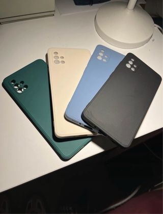 Fundas Samsung Galaxy A51 (4uds) + Cristal Templad