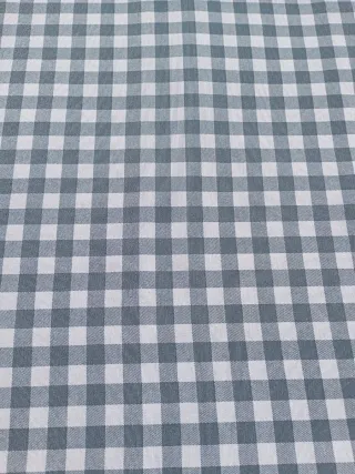 Lona a quadri nero petrolio e bianco