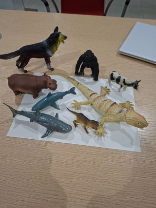 Juguetes 7 animales de goma