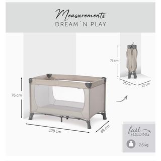 Cuna de Viaje Hauck Dream N Play Beige