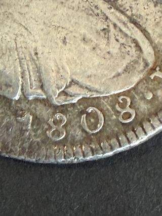 Moneda 1808 Carlos IIII Plata. 8 reales.