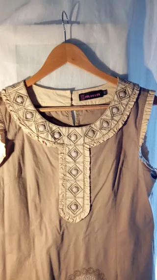 Vestido MHIA Beige/Marrón