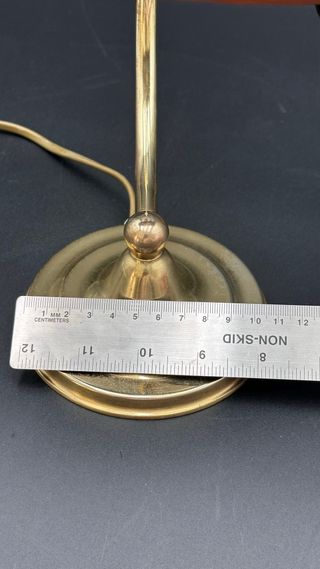 Lampada C.R.I. ottone e pelle vintage