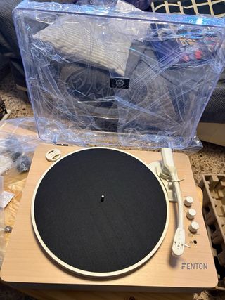 Tocadiscos Fenton Marrón y Gris