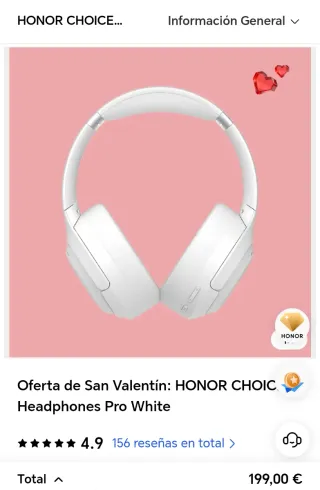 Honor Choice Headphones Pro Blancas