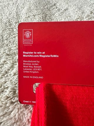 Bufanda Manchester United 1997. Cargador de regalo