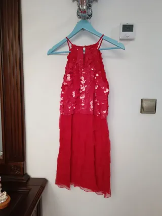 Vestido fiesta Tintoretto lentejuelas volantes Tal
