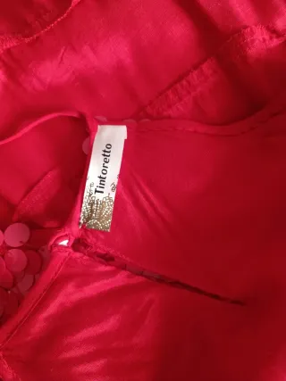 Vestido fiesta Tintoretto lentejuelas volantes Tal