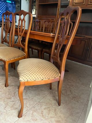 Conjunto comedor: Mesa + 6 sillas