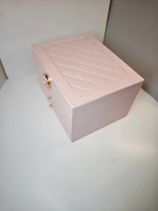 Joyero grande rosa con llave