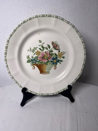 6 Platos La Cartuja colección Canasto Floral