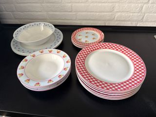 Vajilla Vintage Porcelana Flores Rosas