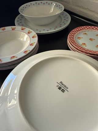 Vajilla Vintage Porcelana Flores Rosas