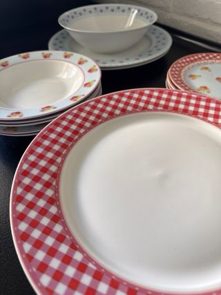 Vajilla Vintage Porcelana Flores Rosas