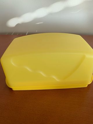 Manteigueira Tupperware Amarela Plástico