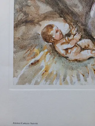 Litografia Angelo Capelli "NATIVITÀ"