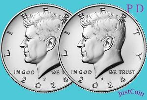 x4 monedas 2024 SC Kennedy half dollar medio dolar