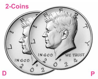 x4 monedas 2024 SC Kennedy half dollar medio dolar