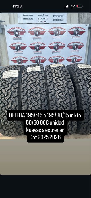 OFERTA 195/r15 O 195/80/15 MIXTO 50/50 Todoterreno