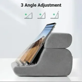 Soporte Tablet Ergonómico + Cojín Apoyo Negro