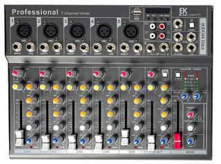 Mesa Mezclas EK Audio MM-F7 7 Canales USB BT