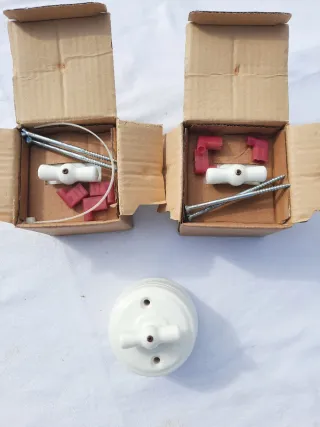 3 Interruptores Porcelana Blancos Nuevos