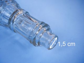 Columna antigua cristal lámpara mesa fuste