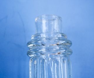 Columna antigua cristal lámpara mesa fuste