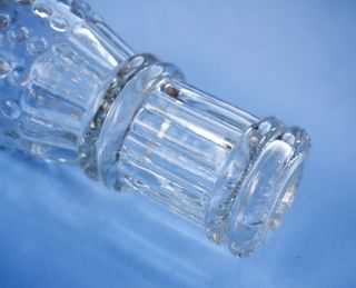 Columna antigua cristal lámpara mesa fuste