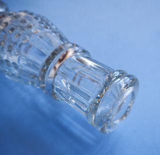 Columna antigua cristal lámpara mesa fuste