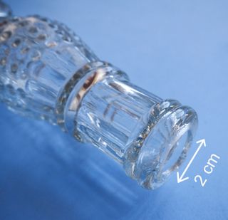 Columna antigua cristal lámpara mesa fuste