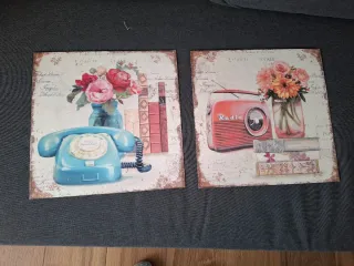 Láminas decorativas metal vintage