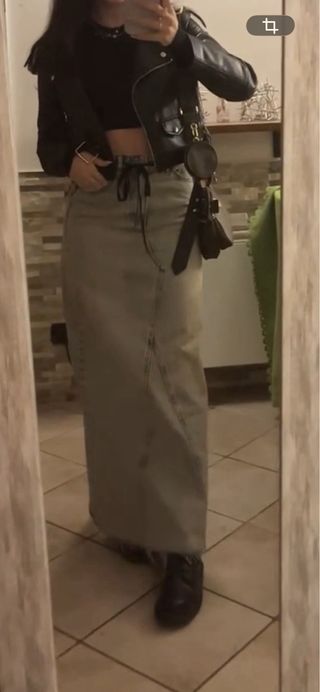 Gonna jeans lunga Stradivarius 34