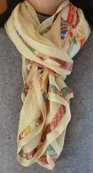 Foulard/Pareo 100% Seta Multicolore